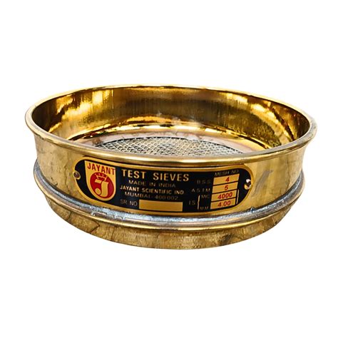 Jayant Test Sieve 200 mm Diameter BBS - 4 and ASTM - 5, 4000 micron Pa ...