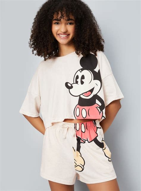 Buy Women Mickey Mouse Print Shorts Set Online at just Rs. 699.0 ...