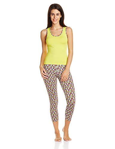 SOIE Women's Cotton Vest with Capri (NT-17_Circles_S) : Amazon.in ...