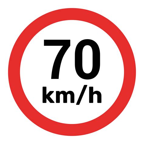 Speed limit sign 70 km h icon vector illustration 30718108 Vector Art ...