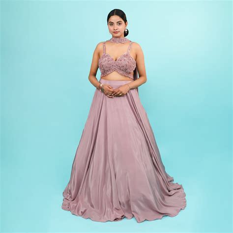 Trendy Crop Top Lehenga with Stylish Choker Dupatta – vastrachowk