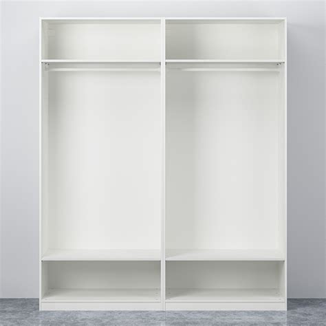 PAX / FORSAND wardrobe, white/white, 200x60x236 cm (783/4x235/8x931/8 ...