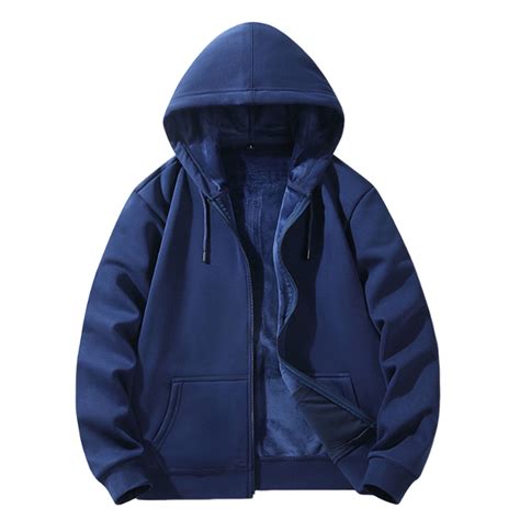 Chiccall Men's Fleece Hoodies Velvet Lined Sweatshirts Plus Size Warm ...