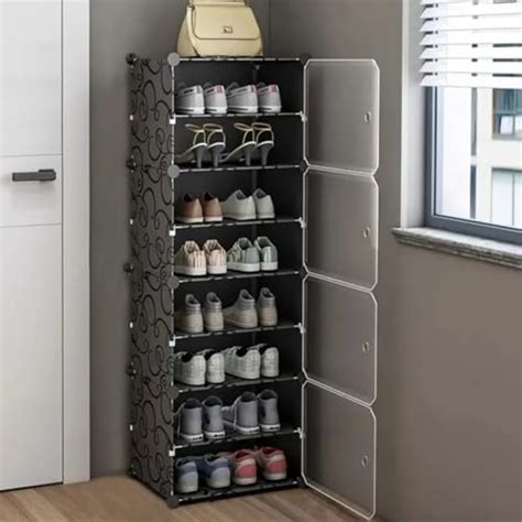 Zemic DIY Shoe Rack Plastic Shoe Rack for Home PP Plastic Shelves ...