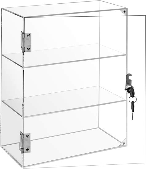 Amazon.com: Barydat 4 Tier Acrylic Locking Display Case with Key 9.4 ...