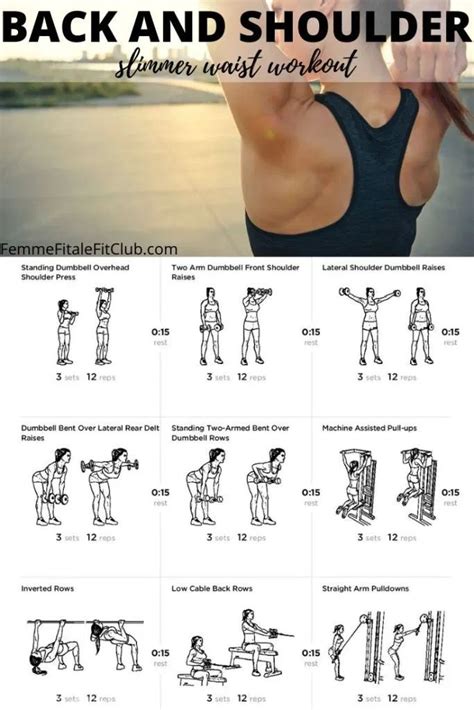 Get A Slimmer Waist Without A Waist Trainer | Back and shoulder workout ...