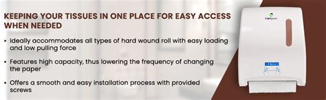 Carepure Wall Mounted HRT Roll Tissue Auto Cut Towel Paper Holder ...