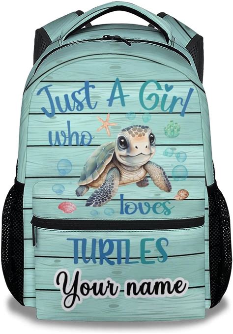 Amazon.com | AIOMXZZ Personalized Sea Turtle School Backpack for Kids ...