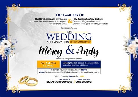 Celebrate the Union of Mr. Andy and Mercy, Bogije,Ibeju Lekki LGA ...