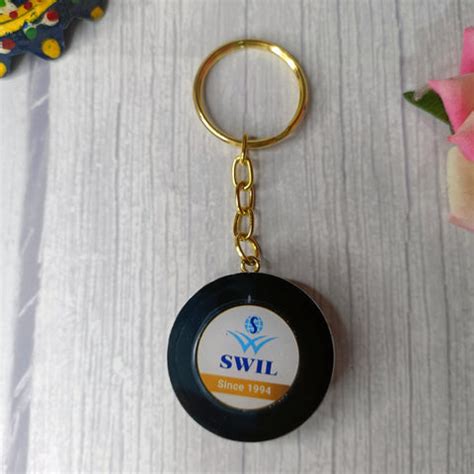 Buy Handmade Company Logo Resin Keychain in Round Shape Online India ...