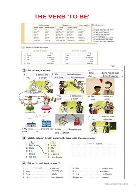 To Be Worksheet 的图像结果