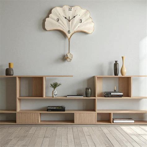 LIFETIME GINKGO LEAF Wall Clock in WHITE (26.5 x 30 Inches) - Punam ...