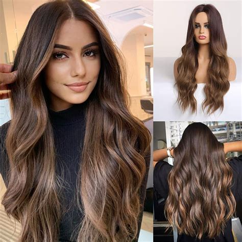 Wig long brown online