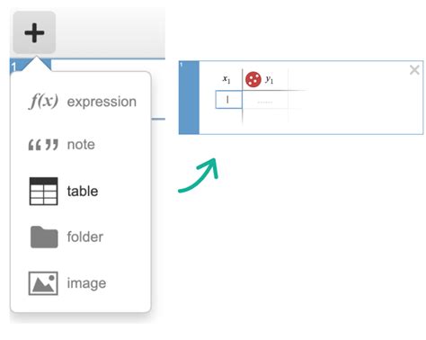 Desmos Table of Values 的图像结果