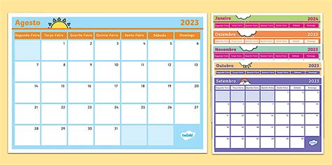 Calendário do Ano Letivo 2023-2024 (teacher made) - Twinkl