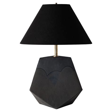 Black Ceramic Table Lamp For Sale at 1stDibs
