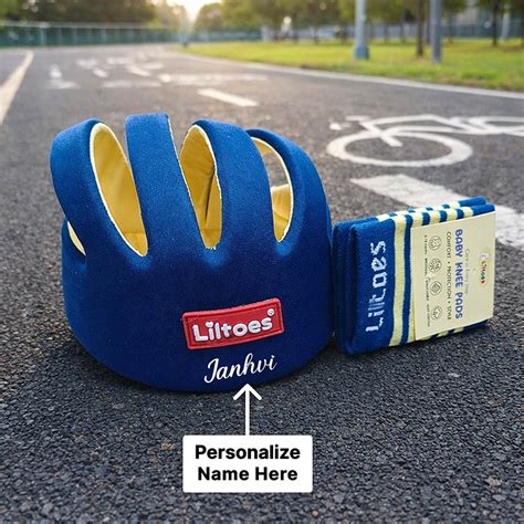 Personalized Liltoes Baby Safety Helmet with Kneepads – Custom Name ...