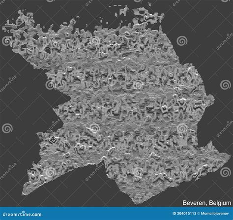 Topographic Relief Map of BEVEREN, BELGIUM Stock Illustration - Illustration of icon, asphalt ...