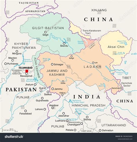 Kashmir China Map