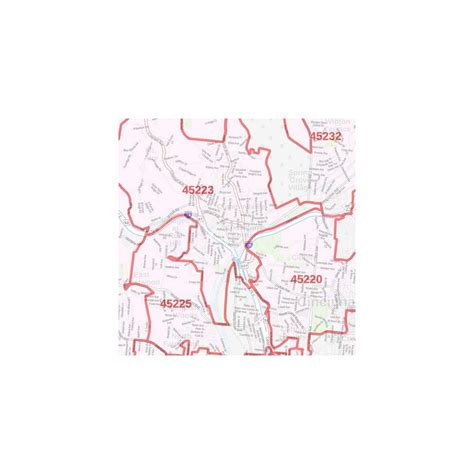 Buy Hamilton County, Ohio Zip Codes - 48 x 36 Paper Wall Map Online at ...