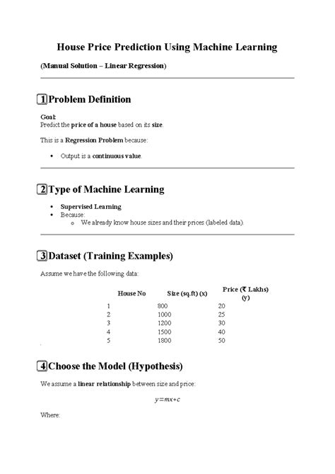 House Price Prediction Using ML: Linear Regression Analysis - Studocu