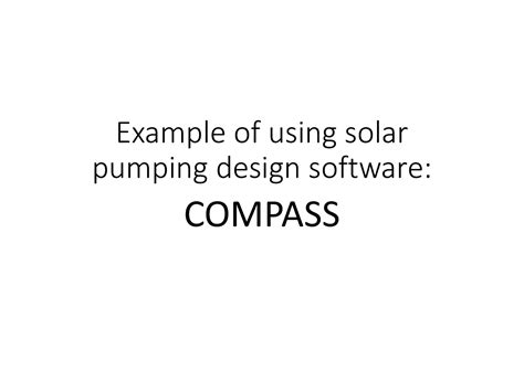 File:Example of Using solar pumping design software COMPASS.pdf ...