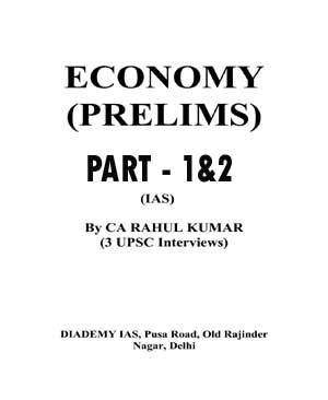 Diademy Ias - Economy - General Study Prelims - Part-1&2 - By CA Rahul ...