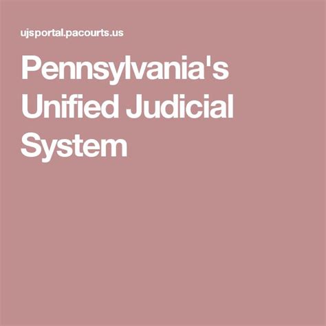 Pa Unified Judicial System Portal at Harry Leslie blog