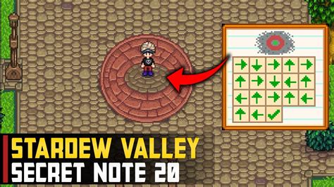 Green Arrows and Red Circle Note | Stardew Valley (Secret Note #20 ...