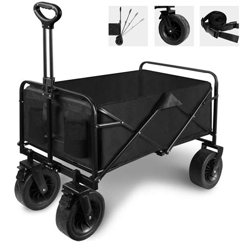 Amazon.com : Collapsible Folding Garden Cart with Brake, Outdoor ...