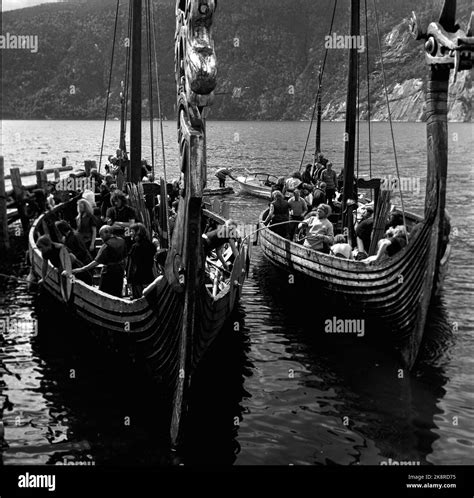 Oslo, 195705 The recording of the movie The Vikings (Vikings) under the ...