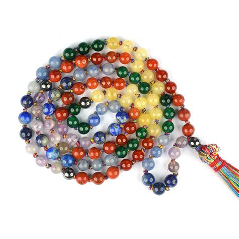 Reiki Crystal Products Natural 7 Chakra, Mala Necklace 6 mm Crystal ...