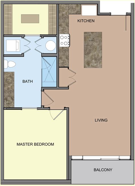 1 Bedroom Floor Plans