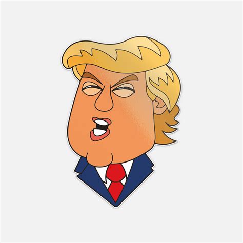 Donald Trump Face Cartoon Vinyl Sticker Decal | eBay