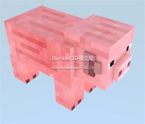 blender 我的世界猪3d模型素材资源免费下载-Blender3D模型库