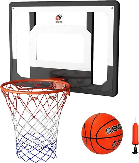 Cyfie Wall Mount Large Basketball Hoop with Door Hooks, 32"x 23 ...