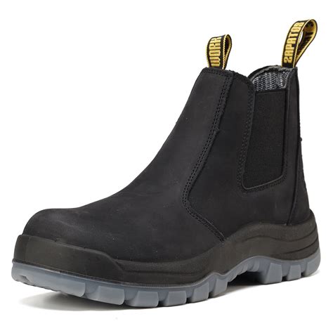 HANDPOINT Men's Slip On Waterproof Chelsea Soft Toe Slip Resistant Work ...