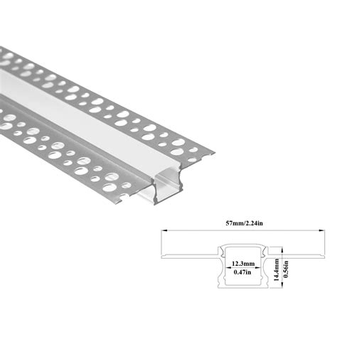 Buy 6Pack 6.6FT/2 Meter Plaster-in LED Drywall Aluminum Channel with ...
