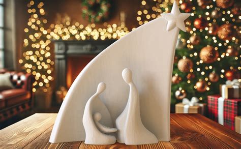 🎄 Minimalist Modern Nativity Scene for Christmas Decor・Free STL File ...