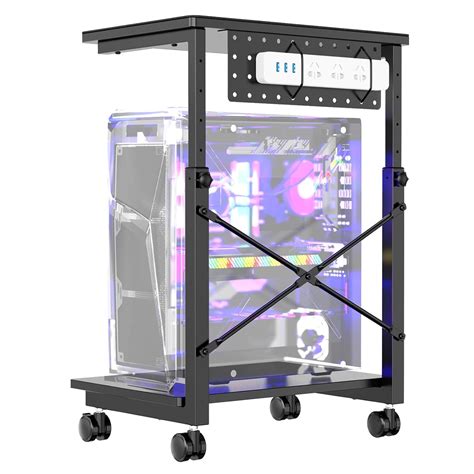 PUTORSEN PC Tower Stand, Height Adjustable Computer Tower Stand Under ...