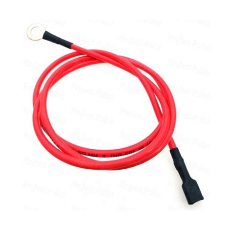 Female Spade to 6mm Ring Type Lug Terminals Cable - 13A 20cm Red, 20cm ...