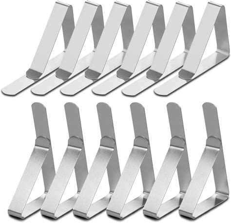 Amazon.com : 12 Pack Stainless Steel Tablecloth Clips,Heavy Duty Picnic ...