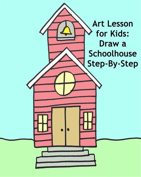 How To Draw A School Building For Kids