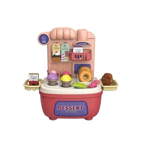 Buy LEXSO Ice Cream Sweet Toy Trolley Cart Play Set For Kids Pretend ...
