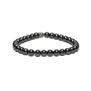 Buy Aqeeqee Natural Gemstone Hematite Unisex Bracelet for Healing Reiki ...