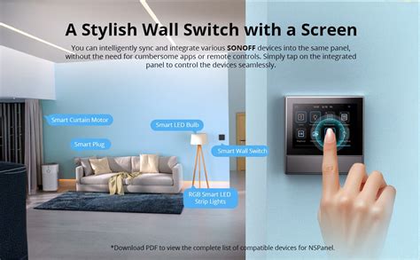 Ledgebit Nspanel EU Smart Scene 2 WayWall Switch Intelligent Color LCD ...