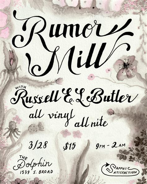 Rumor Mill w/ Russell E. Butler at The Dolphin, Philadelphia