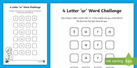 4 Letter 'ur' Word Challenge