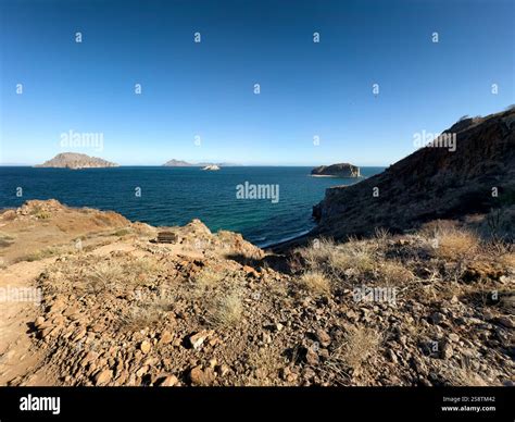 View of the Sea of Cortez or the Gulf of California in Loreto Mexico during winter season Stock ...