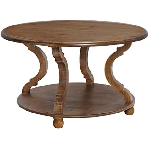 FINECASA Wood Coffee Table,Round Coffee Table Living India | Ubuy